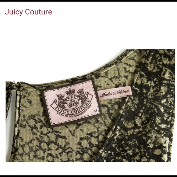 JUICY COUTURE KHAKI SILK DRESS - Picture 3 of 6